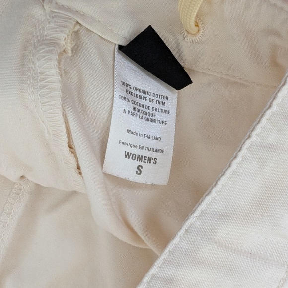 Patagonia Cargo Capris Baggy Relaxed Fit Ankle Cropped Beige Ivory Offwhite - Picture 5 of 6